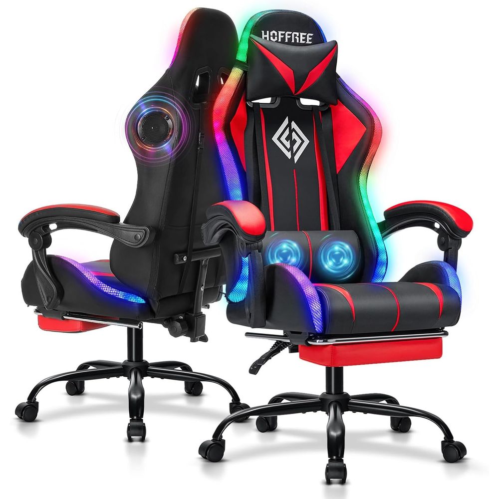Video Gaming & Esports Usd Acc - Krzesło gamingowe RGB z głośnikami Bluetooth