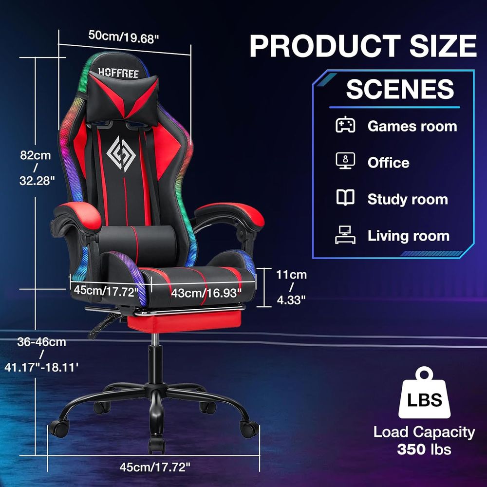 Krzesło gamingowe RGB z głośni – Video Gaming & Esports Usd Acc recenzja i cena