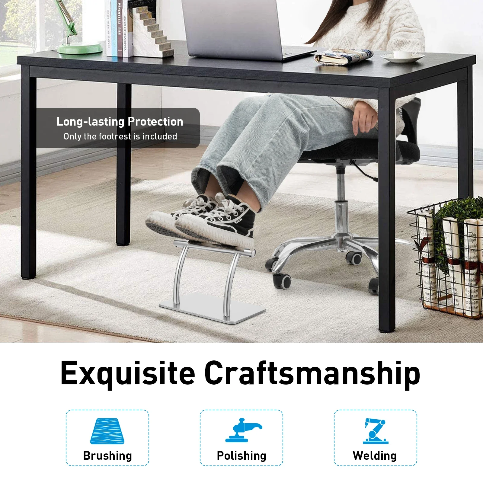 Podnóżek ze stali nierdzewnej  – Footrest Under Desk recenzja i cena